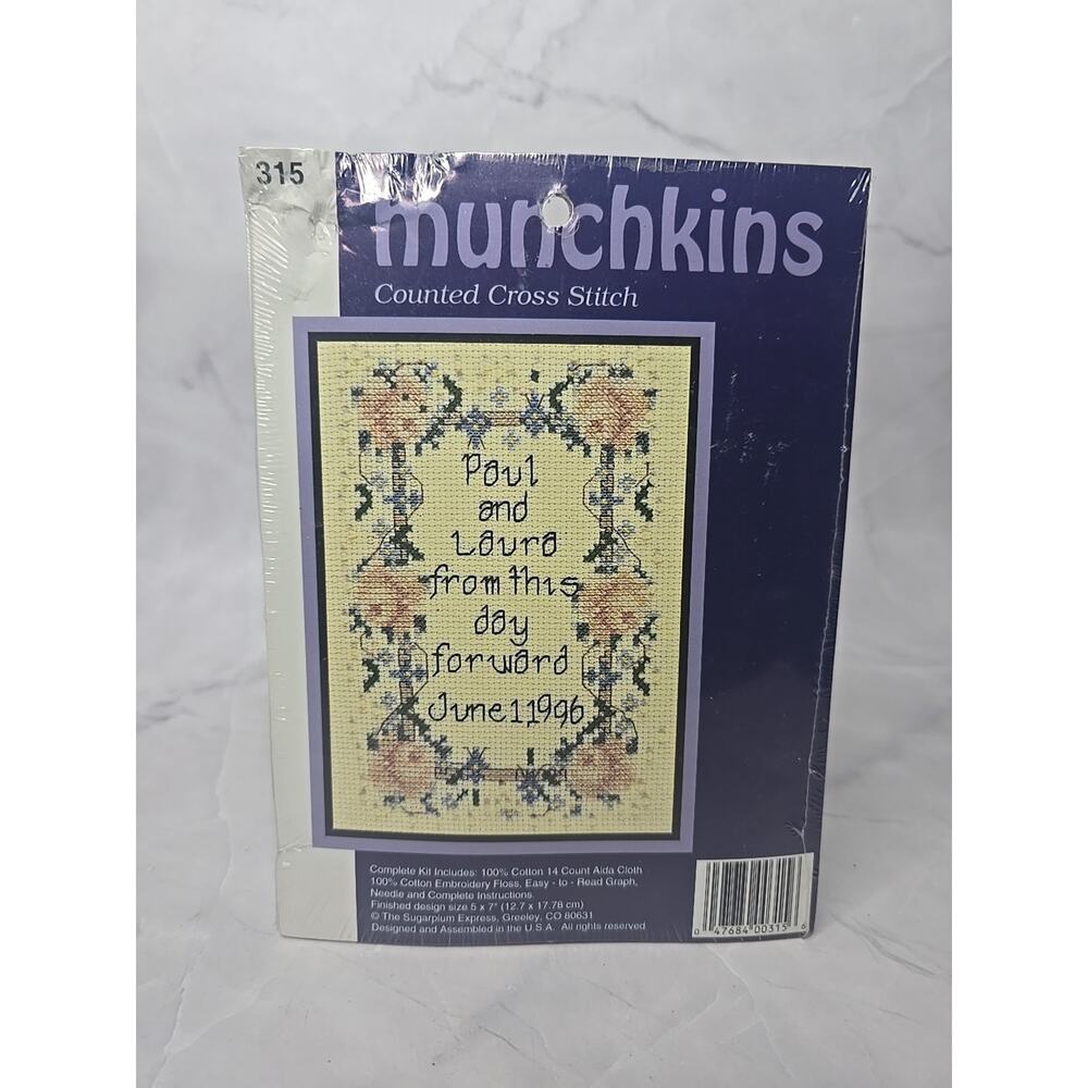 The Sugarplum Express Munchkins Counted Cross Stitch Kit Wedding Sampler 315